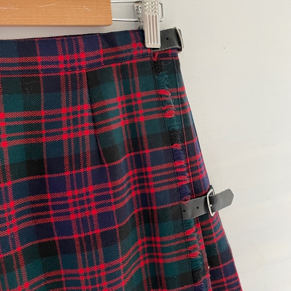 John Morrison Kilt Tartan Plaid Skirt Wool Pleated Made in Scotland UK/14  US/S - Picture 6 of 16